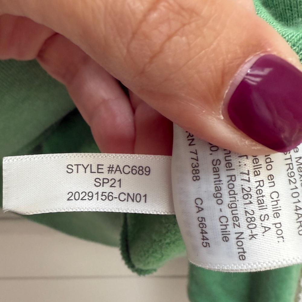 JCrew Wide button-collar green Sweatshirt size s - Picture 5 of 5